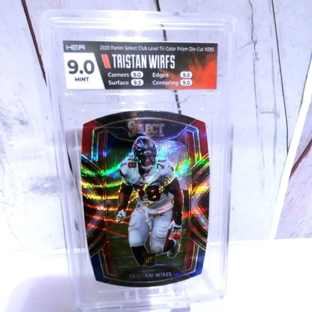 2020 Panini Select Club Level #290 Tristan Wirfs Buccaneers TRI-COLOR  HGA 9